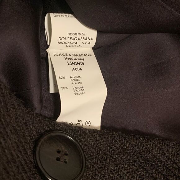 Dolce & Gabbana Wool Tie Belt Long Coat |Size:40| - Picture 14 of 14